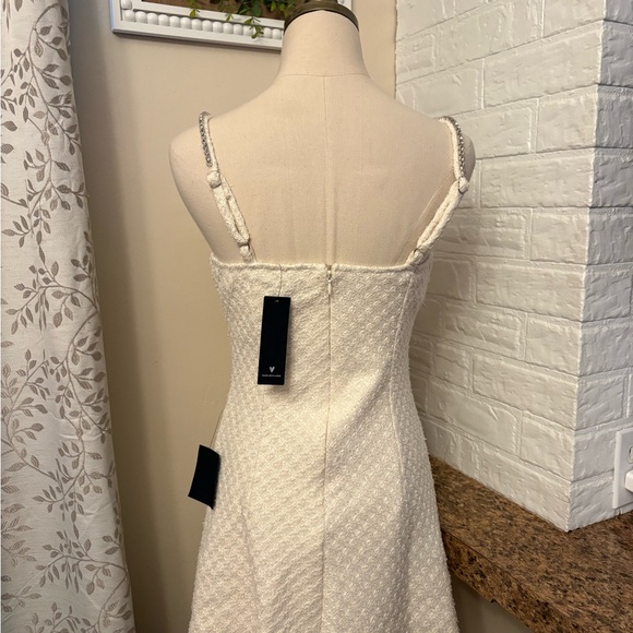 Elegant Cream Lulus tweed Dress women’s small - Picture 4 of 10